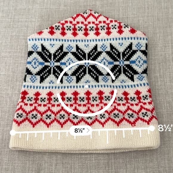 100% Pure New Wool Made in Australia via Vintage Snowflake Beanie - Picture 8 of 9
